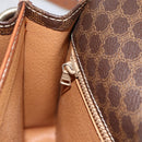CELINE Macadam Canvas Shoulder Bag PVC Leather Brown Gold Auth 174351-22