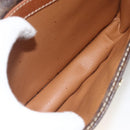 CELINE Macadam Canvas Shoulder Bag PVC Leather Brown Gold Auth 174351-23