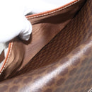 CELINE Macadam Canvas Shoulder Bag PVC Leather Brown Gold Auth 174351-24