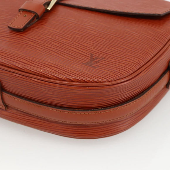 LOUIS VUITTON Epi Jeune Fille MM Shoulder Bag Brown M52153 LV Auth 174356A