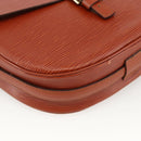 LOUIS VUITTON Epi Jeune Fille MM Shoulder Bag Brown M52153 LV Auth 174356A-15