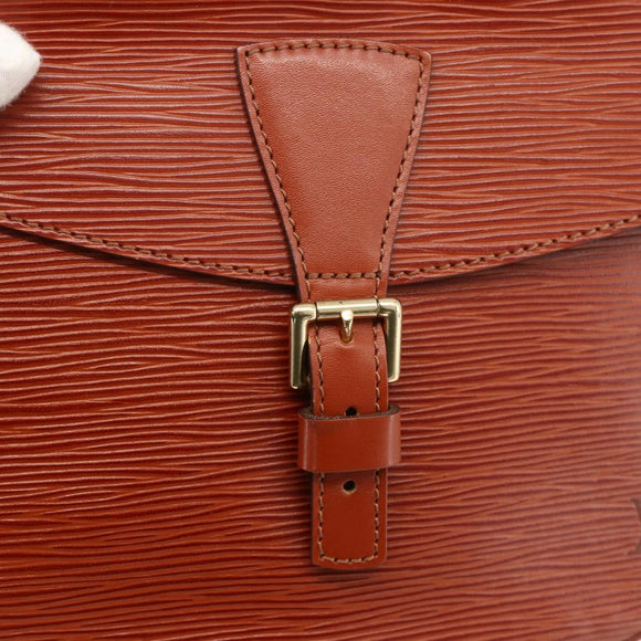 LOUIS VUITTON Epi Jeune Fille MM Shoulder Bag Brown M52153 LV Auth 174356A