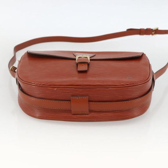 LOUIS VUITTON Epi Jeune Fille MM Shoulder Bag Brown M52153 LV Auth 174356A