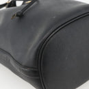 Christian Dior Honeycomb Canvas Shoulder Bag PVC Black Gold Auth 174364-15