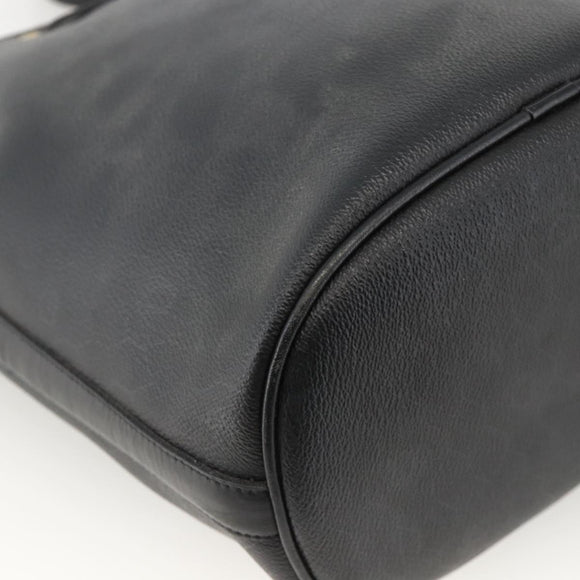 Christian Dior Honeycomb Canvas Shoulder Bag PVC Black Gold Auth 174364