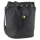 Christian Dior Honeycomb Canvas Shoulder Bag PVC Black Gold Auth 174364-1