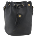 Christian Dior Honeycomb Canvas Shoulder Bag PVC Black Gold Auth 174364-13