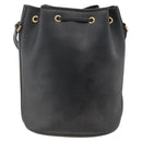 Christian Dior Honeycomb Canvas Shoulder Bag PVC Black Gold Auth 174364-2