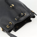 Christian Dior Honeycomb Canvas Shoulder Bag PVC Black Gold Auth 174364-6