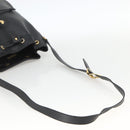 Christian Dior Honeycomb Canvas Shoulder Bag PVC Black Gold Auth 174364-7