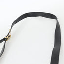 Christian Dior Honeycomb Canvas Shoulder Bag PVC Black Gold Auth 174364-8