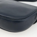 Chloe Shoulder Bag Leather Navy Gold Auth 174367-16