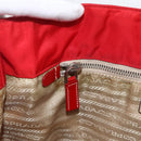 PRADA Hand Bag Nylon Red Silver Auth 174368-20