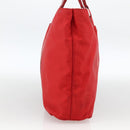 PRADA Hand Bag Nylon Red Silver Auth 174368-3