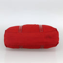 PRADA Hand Bag Nylon Red Silver Auth 174368-5