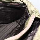 PRADA Hand Bag Nylon Green Silver Auth 174369-19