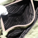 PRADA Hand Bag Nylon Green Silver Auth 174369-23