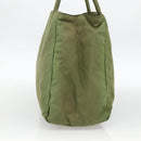 PRADA Hand Bag Nylon Green Silver Auth 174369-4