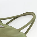 PRADA Hand Bag Nylon Green Silver Auth 174369-8