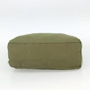 PRADA Hand Bag Nylon Green Silver Auth 174369-5