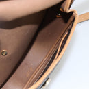 Christian Dior Honeycomb Canvas Shoulder Bag PVC Black Gold Auth 174371-18