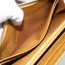 CHANEL Matelasse Long Wallet Patent leather Gold Yellow CC Auth 174373A-16
