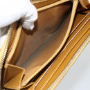 CHANEL Matelasse Long Wallet Patent leather Gold Yellow CC Auth 174373A-19
