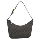 GUCCI GG Canvas Accessory Pouch Black Gold 32160 Auth 174375-1