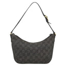 GUCCI GG Canvas Accessory Pouch Black Gold 32160 Auth 174375-2