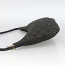 GUCCI GG Canvas Accessory Pouch Black Gold 32160 Auth 174375-3