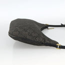 GUCCI GG Canvas Accessory Pouch Black Gold 32160 Auth 174375-4