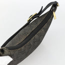 GUCCI GG Canvas Accessory Pouch Black Gold 32160 Auth 174375-6