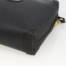 GUCCI Shoulder Bag Leather Black Gold 007 115 4916 Auth 174376-14