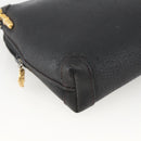 GUCCI Shoulder Bag Leather Black Gold 007 115 4916 Auth 174376-15