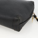 GUCCI Shoulder Bag Leather Black Gold 007 115 4916 Auth 174376-16