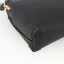 GUCCI Shoulder Bag Leather Black Gold 007 115 4916 Auth 174376-9