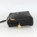 GUCCI Shoulder Bag Leather Black Gold 007 115 4916 Auth 174376-3