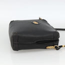 GUCCI Shoulder Bag Leather Black Gold 007 115 4916 Auth 174376-4