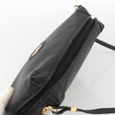 GUCCI Shoulder Bag Leather Black Gold 007 115 4916 Auth 174376-6