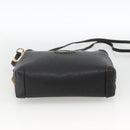 GUCCI Shoulder Bag Leather Black Gold 007 115 4916 Auth 174376-5