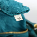 PRADA Shoulder Bag Nylon Light Blue Gold Auth 174379-12