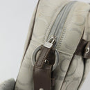 Salvatore Ferragamo Gancini Shoulder Bag Nylon Gray Silver Auth 174380-10