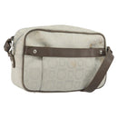 Salvatore Ferragamo Gancini Shoulder Bag Nylon Gray Silver Auth 174380-1