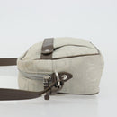 Salvatore Ferragamo Gancini Shoulder Bag Nylon Gray Silver Auth 174380-4