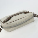 Salvatore Ferragamo Gancini Shoulder Bag Nylon Gray Silver Auth 174380-6