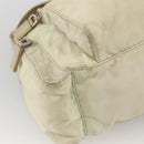 PRADA Shoulder Bag Nylon Ivory Silver Auth 174381-14