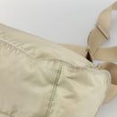PRADA Shoulder Bag Nylon Ivory Silver Auth 174381-15