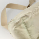PRADA Shoulder Bag Nylon Ivory Silver Auth 174381-16