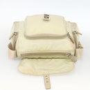 PRADA Shoulder Bag Nylon Ivory Silver Auth 174381-19