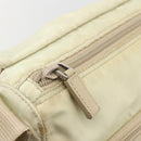 PRADA Shoulder Bag Nylon Ivory Silver Auth 174381-20